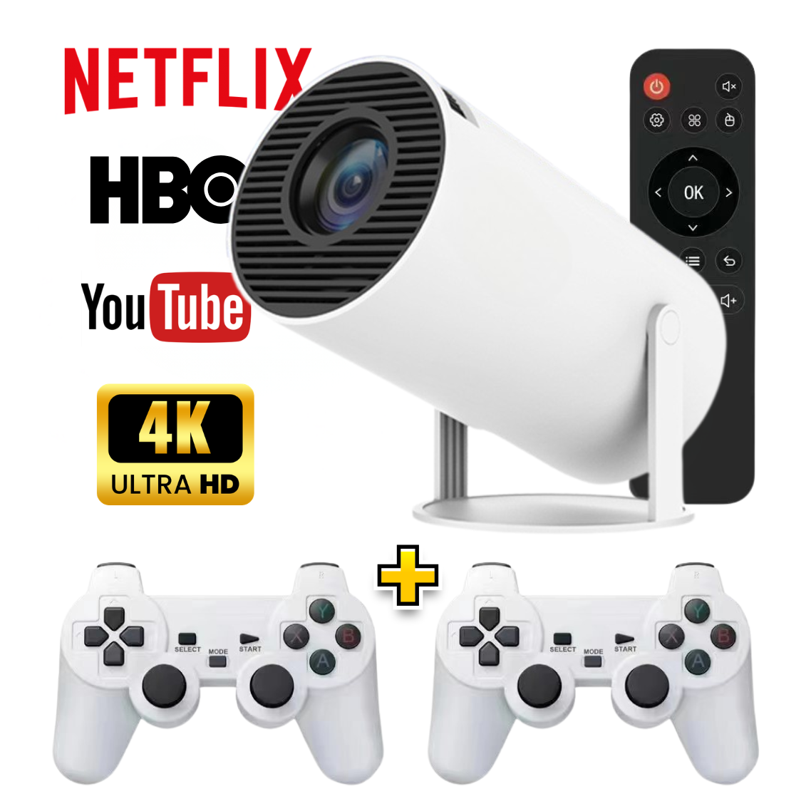 Videoproiector GAMING Smart M300 MAX, Android 11, Suport 4K, WiFi 6