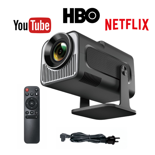 Videoproiector Portabil Android 13, 300 ANSI / 9000 Lumeni, Full HD 1080P, Suport 4K, WiFi 6