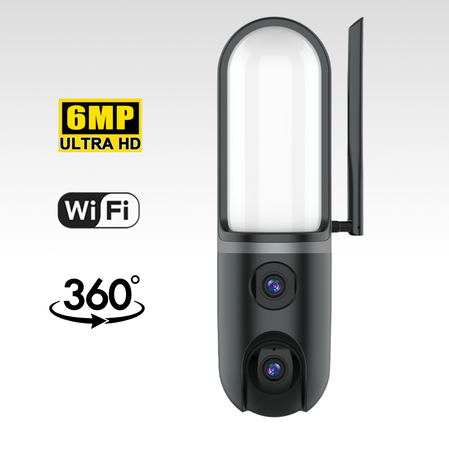 Camera Supraveghere WiFi cu Lampa de iluminat LED, Rezolutie 6MP, Night Vision Color