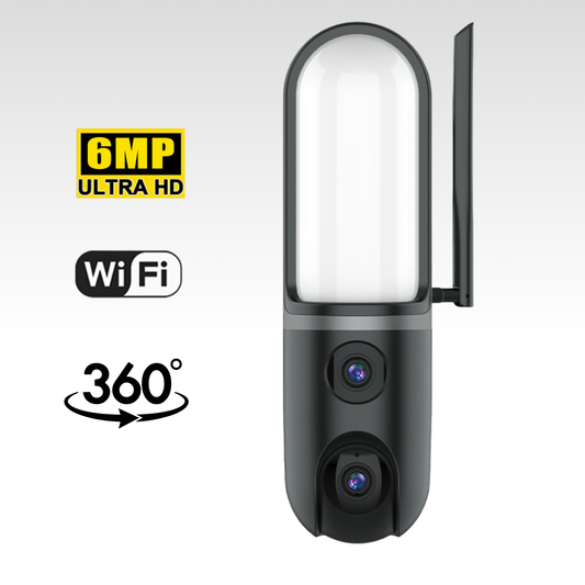 Camera Supraveghere WiFi cu Lampa de iluminat LED, Rezolutie 6MP, Night Vision Color
