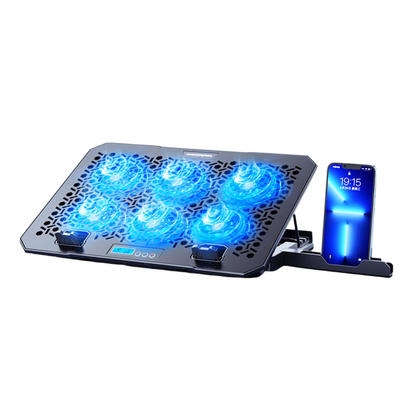 Cooler Laptop Gaming Universal cu Ventilatoare Silentioase si suport pentru telefon