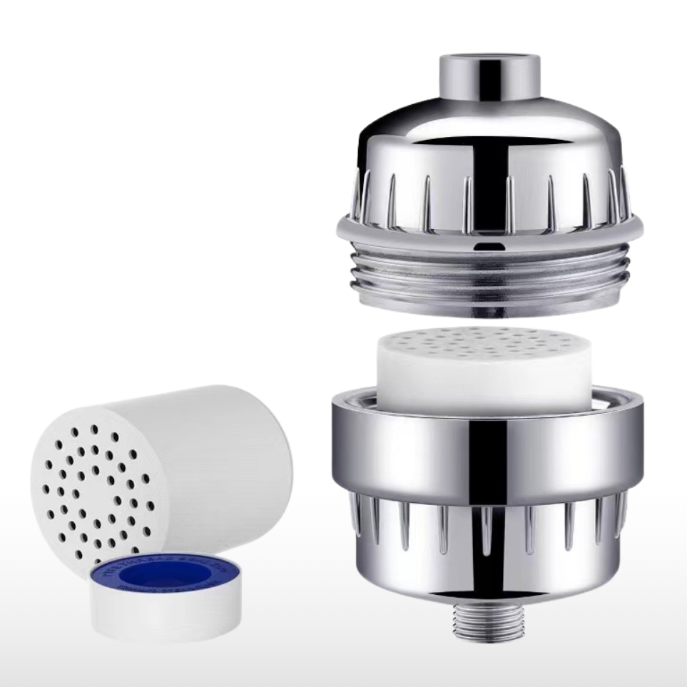 Filtru apa dus cu 20 etape filtrare, anti clor si metale grele, dedurizator apa pentru para dus, protejeaza pielea si parul, montaj universal