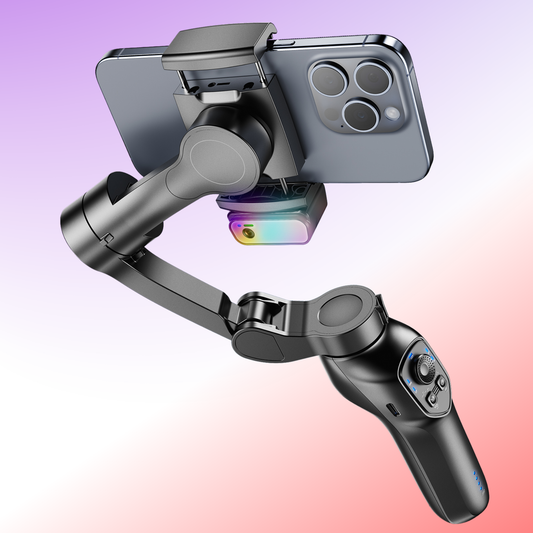 Stabilizator Gimbal Telefon L7C Pro 3 Axe, Stabilizare Video Profesionala, Urmarire fata AI & Urmarire Obiecte