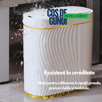 Cos de Gunoi Inteligent cu Senzor de Miscare Infrarosu 8L, Capac Automat Touchless