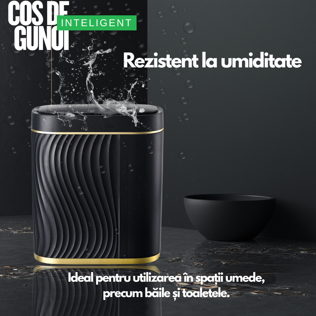 Cos de Gunoi Inteligent cu Senzor de Miscare Infrarosu 8L, Capac Automat Touchless