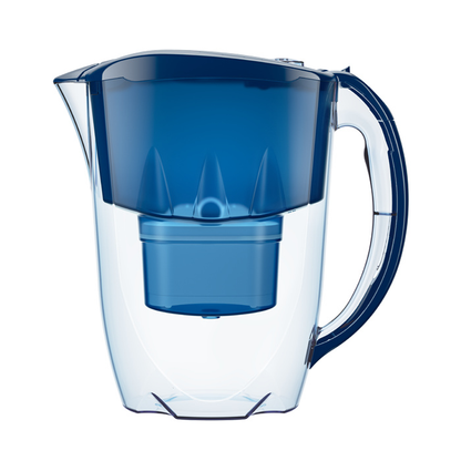 Cana filtranta Aquaphor JAPSPER cu 3 cartuse incluse, Albastru, capacitate 2, 8L, reduce calcarul, clorul, pesticidele, metalele grele si microplasticul, cu filtrare pana la 200L