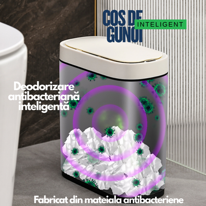 Cos de Gunoi Inteligent cu Senzor de Miscare Infrarosu 8L, Capac Automat Touchless