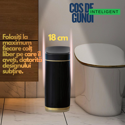 Cos de Gunoi Inteligent cu Senzor de Miscare Infrarosu 8L, Capac Automat Touchless