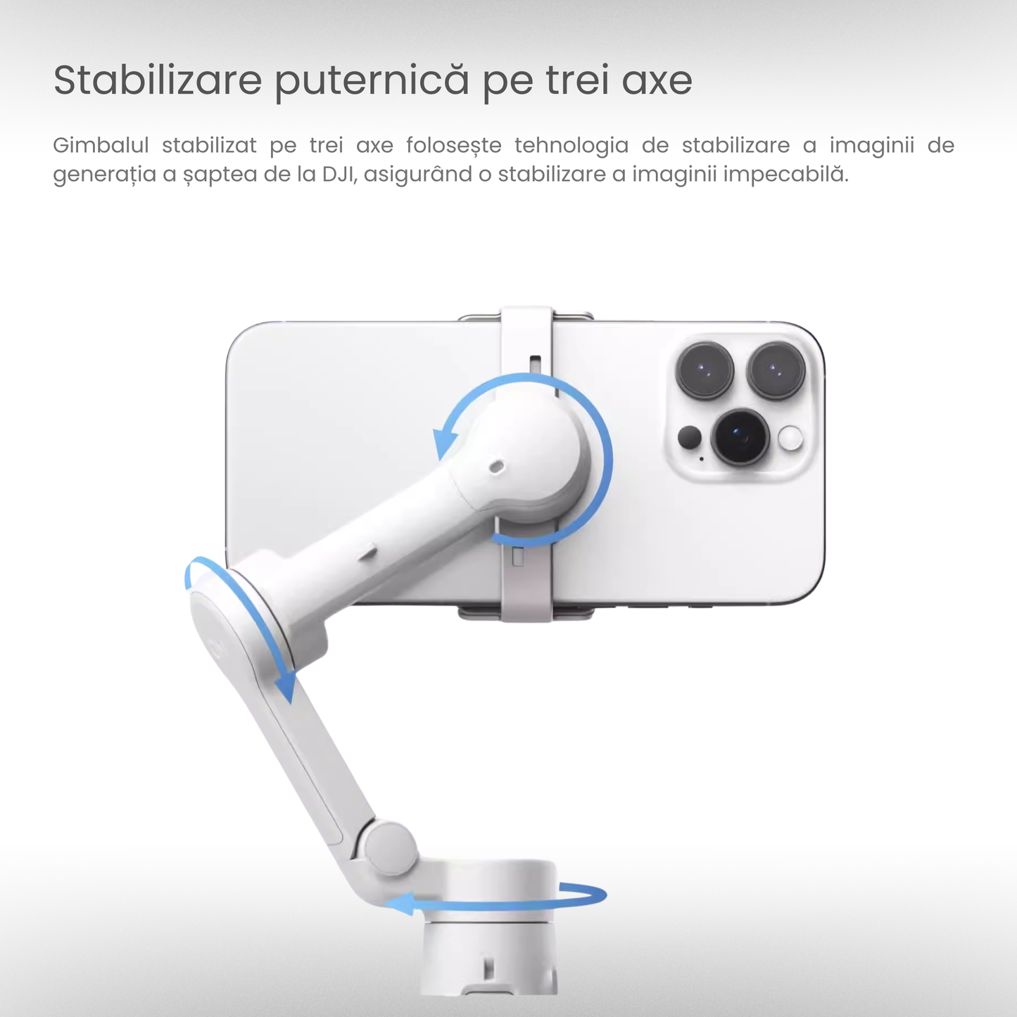 Stabilizator Gimbal Telefon DJI Osmo Mobile 7, 3 Axe, ActiveTrack 7.0, Trepied Integrat