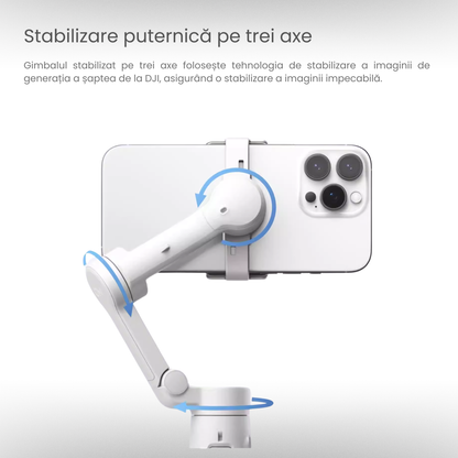Stabilizator Gimbal Telefon DJI Osmo Mobile 7, 3 Axe, ActiveTrack 7.0, Trepied Integrat