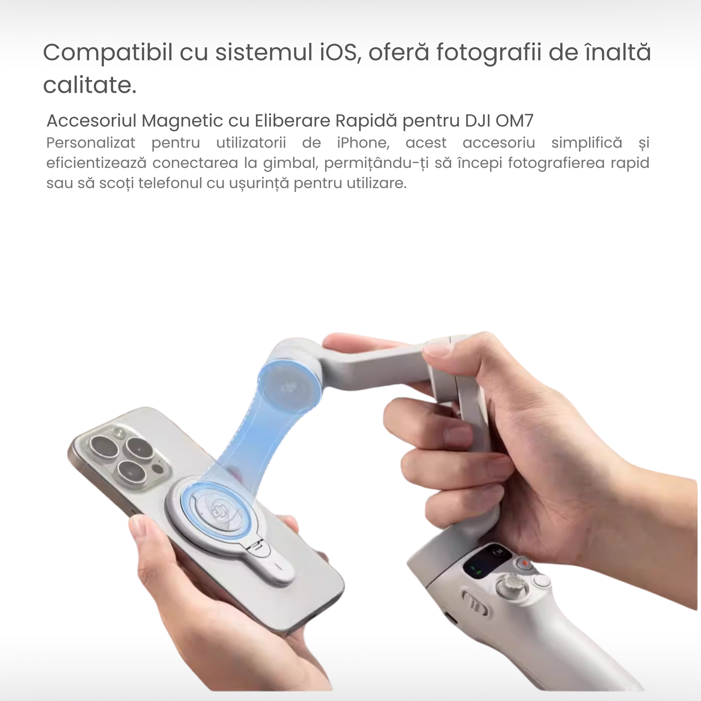 Stabilizator Gimbal Telefon DJI Osmo Mobile 7, 3 Axe, ActiveTrack 7.0, Trepied Integrat