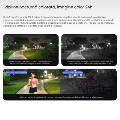 Camera Supraveghere WiFi cu Lampa de iluminat LED, Rezolutie 6MP, Night Vision Color
